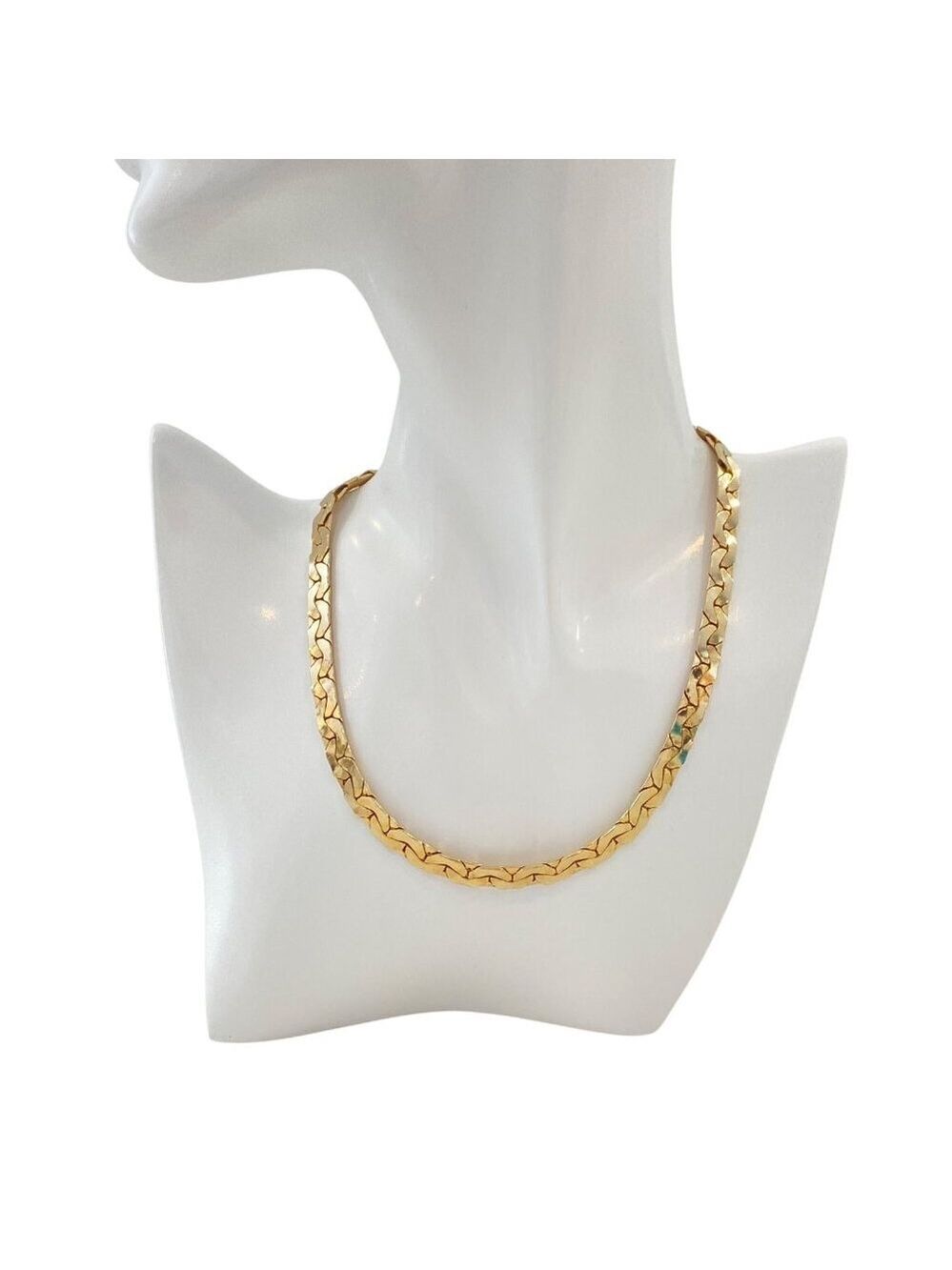 Sarah Coventry Gold-Tone Link Necklace With Textured Detailing Vintage Jewelry 1